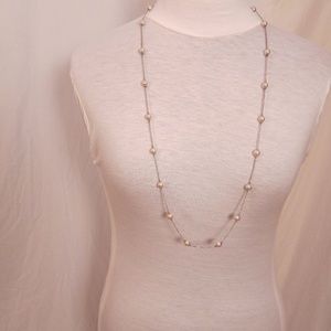 Majorica SS and cultured pearl necklace